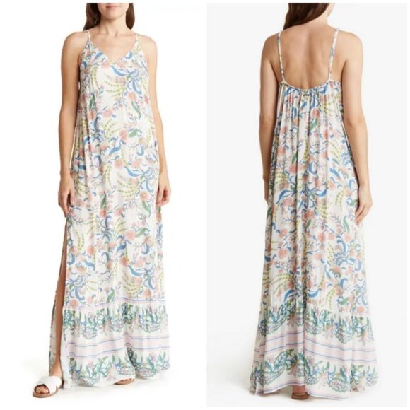 💕MAAJI💕 Debbie Cover-Up Maxi Dress ~ Chinoiserie Print Medium NWT - Picture 8 of 16